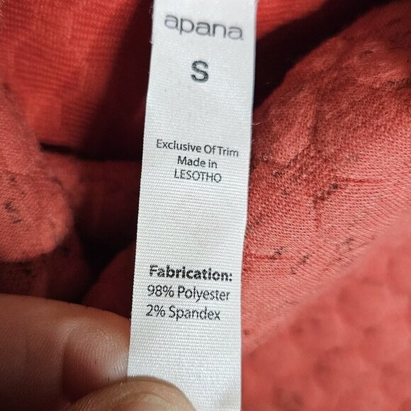 Apana Burnt Orange Quilted Relaxed Turtleneck Top Small - Picture 4 of 5